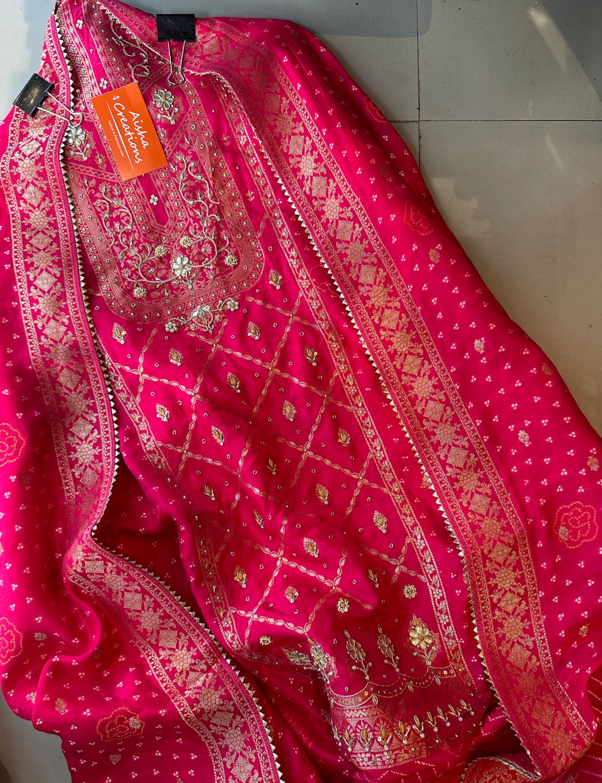 Completely Rich and intricate Weaved embroidered shirt with beautiful handwork highlights