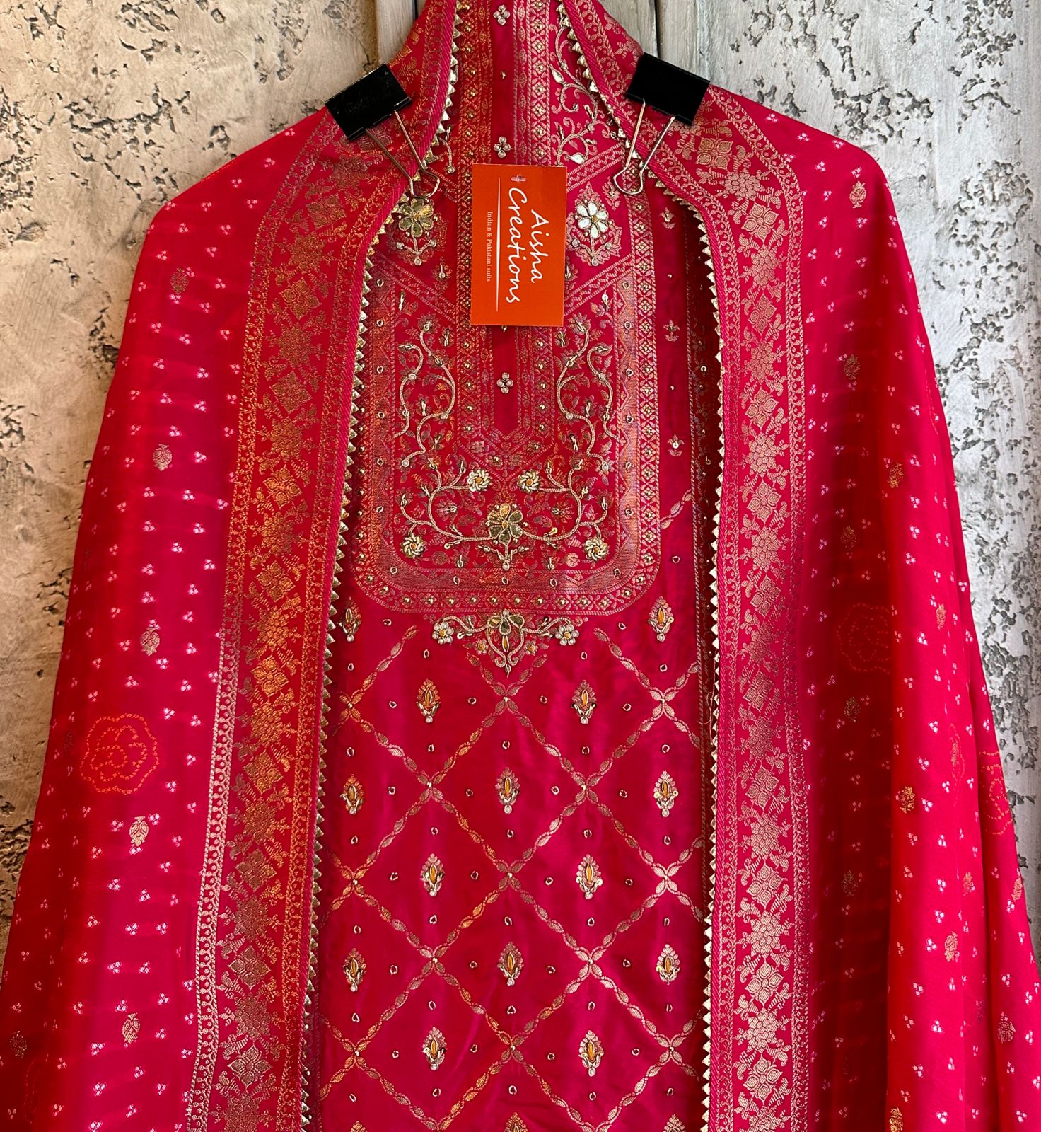 Completely Rich and intricate Weaved embroidered shirt with beautiful handwork highlights
