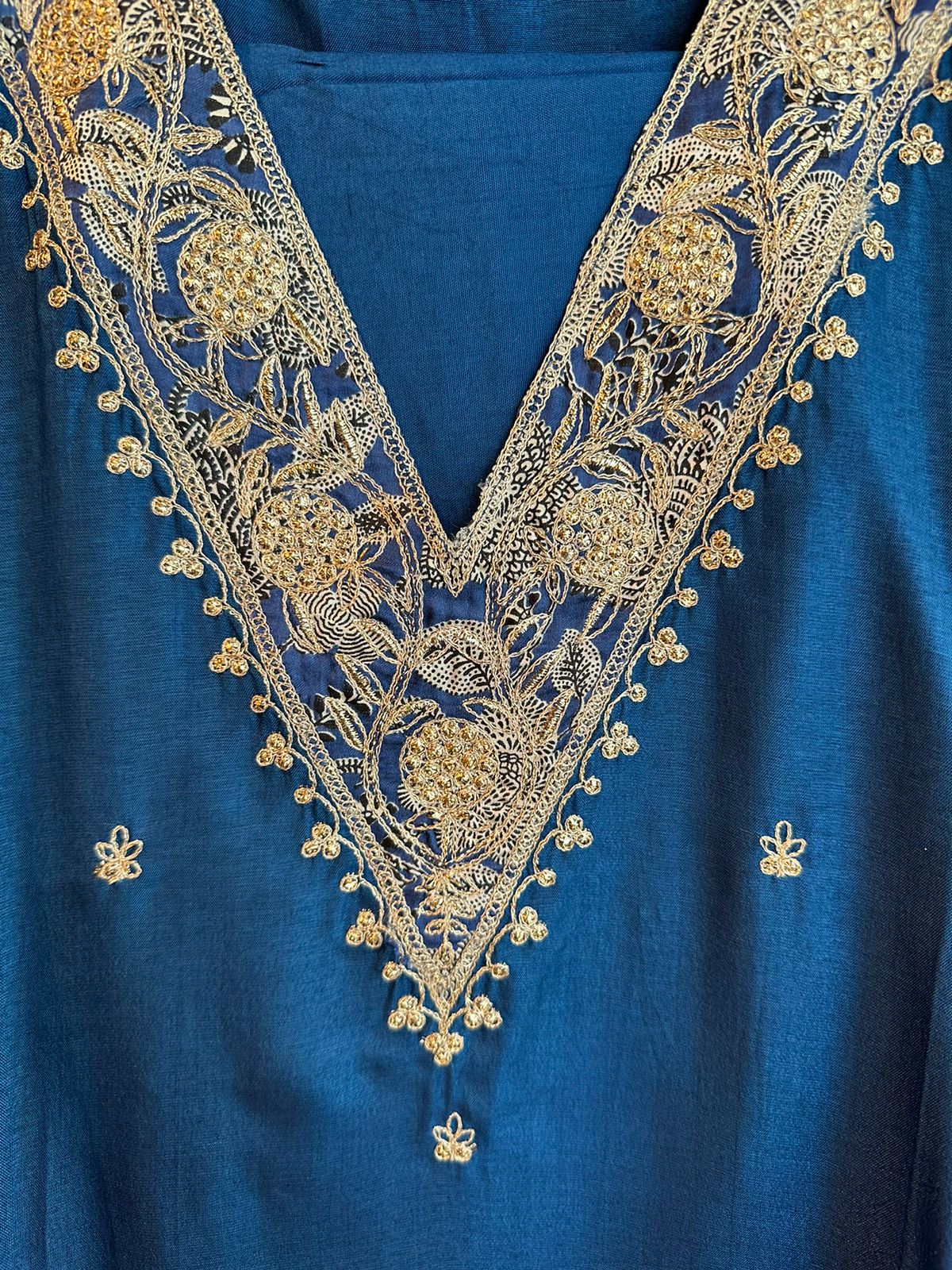 Brasso velvet unstitched full size shirt and Dupatta set Colourful Brasso with designer Dupatta