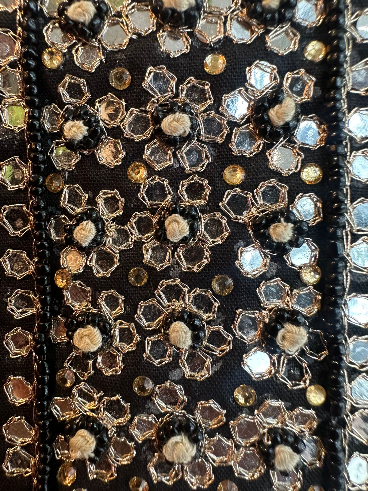 Pure Georgette unstitched Shirt with beautiful handwork neck patti