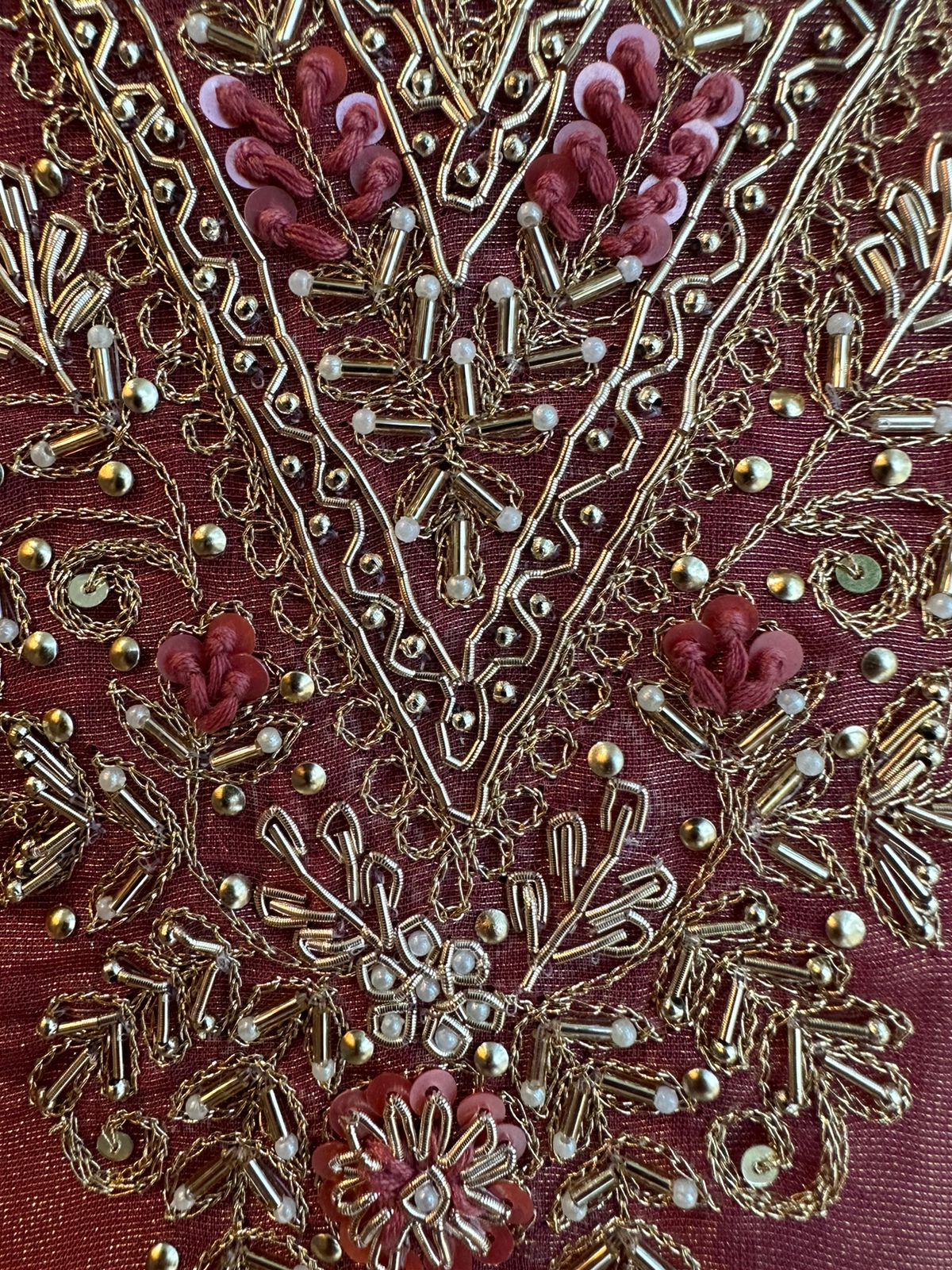 Pure shimmery Jacquard unstitched full size kurta with very gorgeous neckline