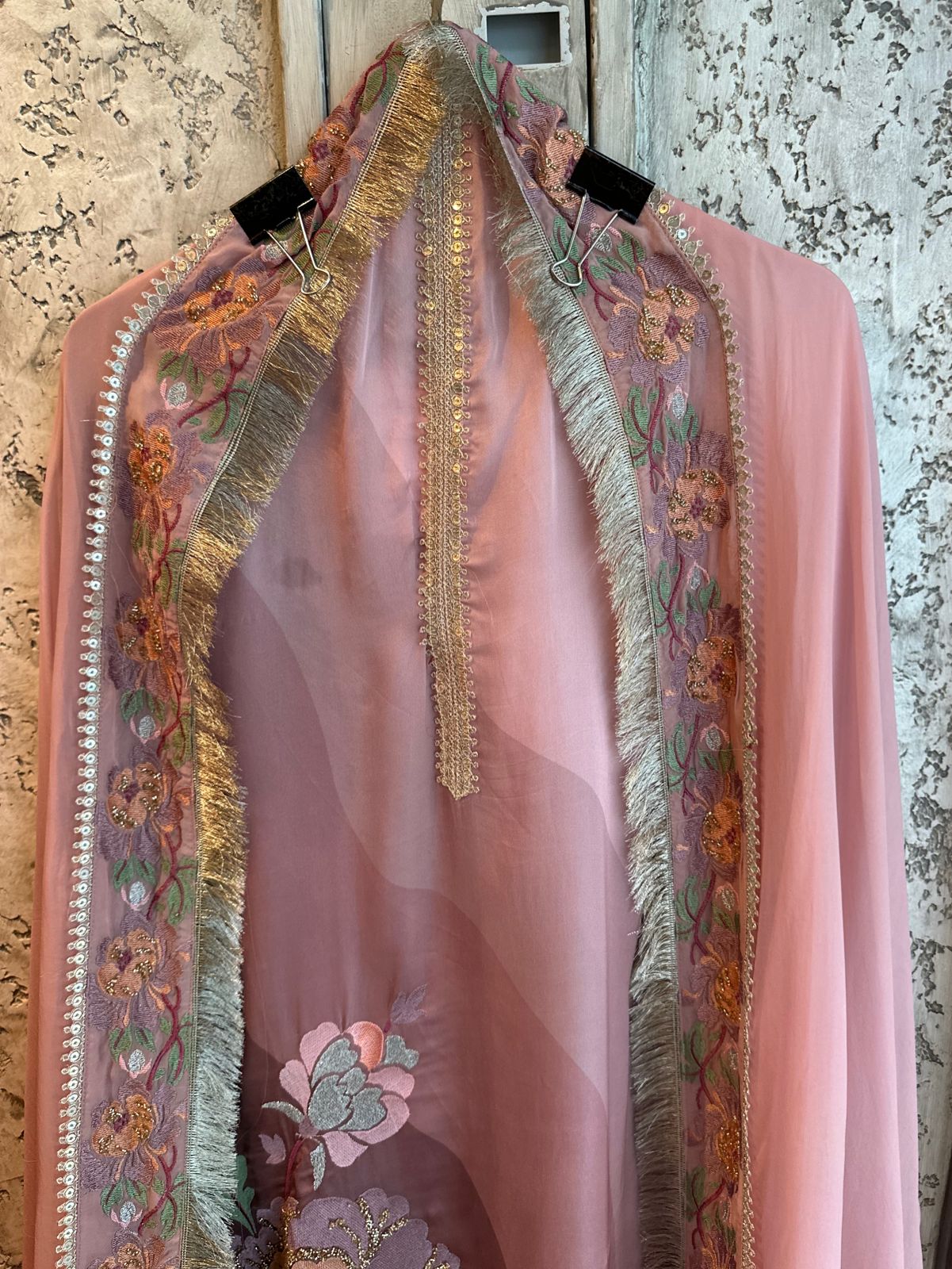 Pure Satin silk tri colour shirt very very soft and completely unstitched