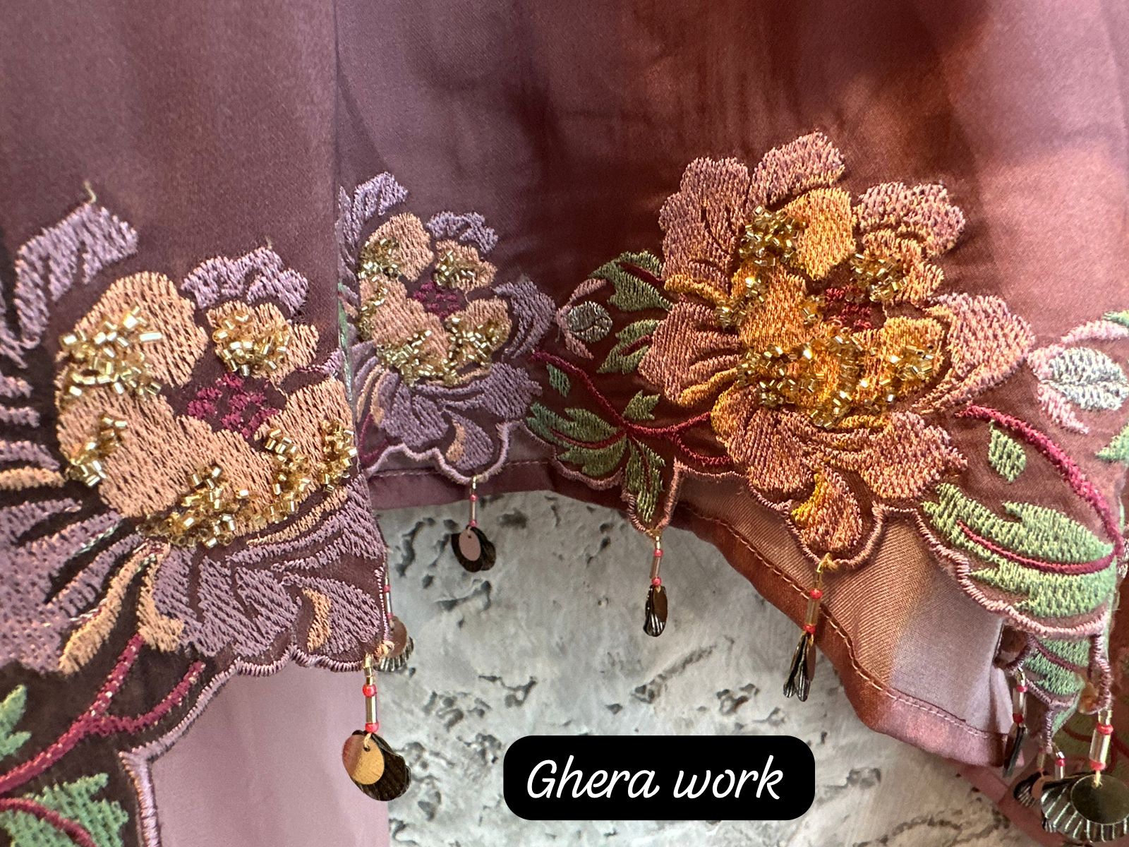 Pure Satin silk tri colour shirt very very soft and completely unstitched