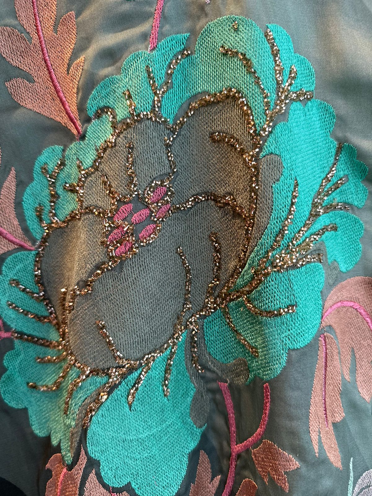 Pure Satin silk tri colour shirt very very soft and completely unstitched