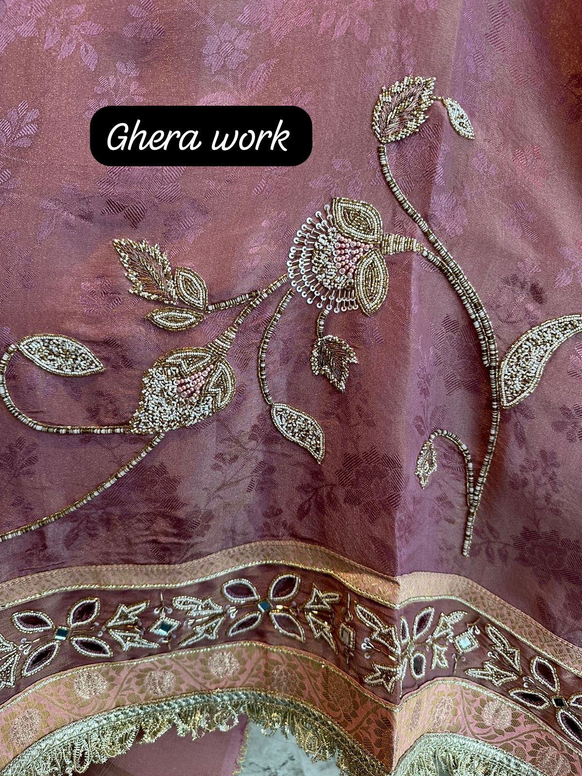 Beautiful self weaved Shirts on soft silk fabric with handwork Patti on the neck