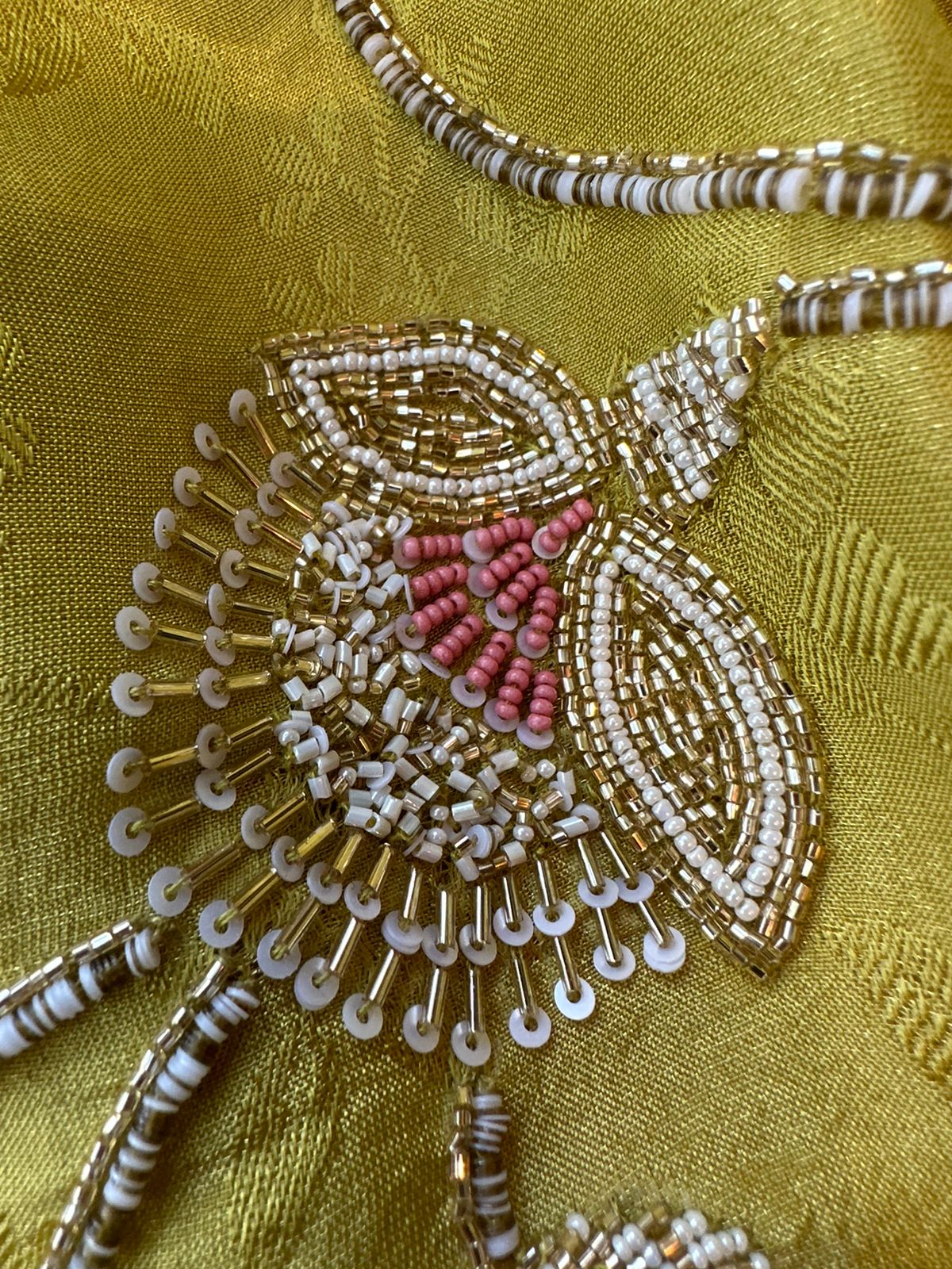 Beautiful self weaved Shirts on soft silk fabric with handwork Patti on the neck