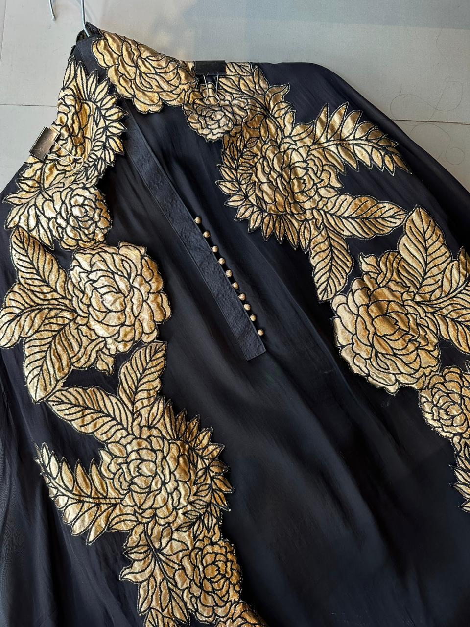 Super soft and Flowy organza with beautiful cushioning pattern on the shirt ghera