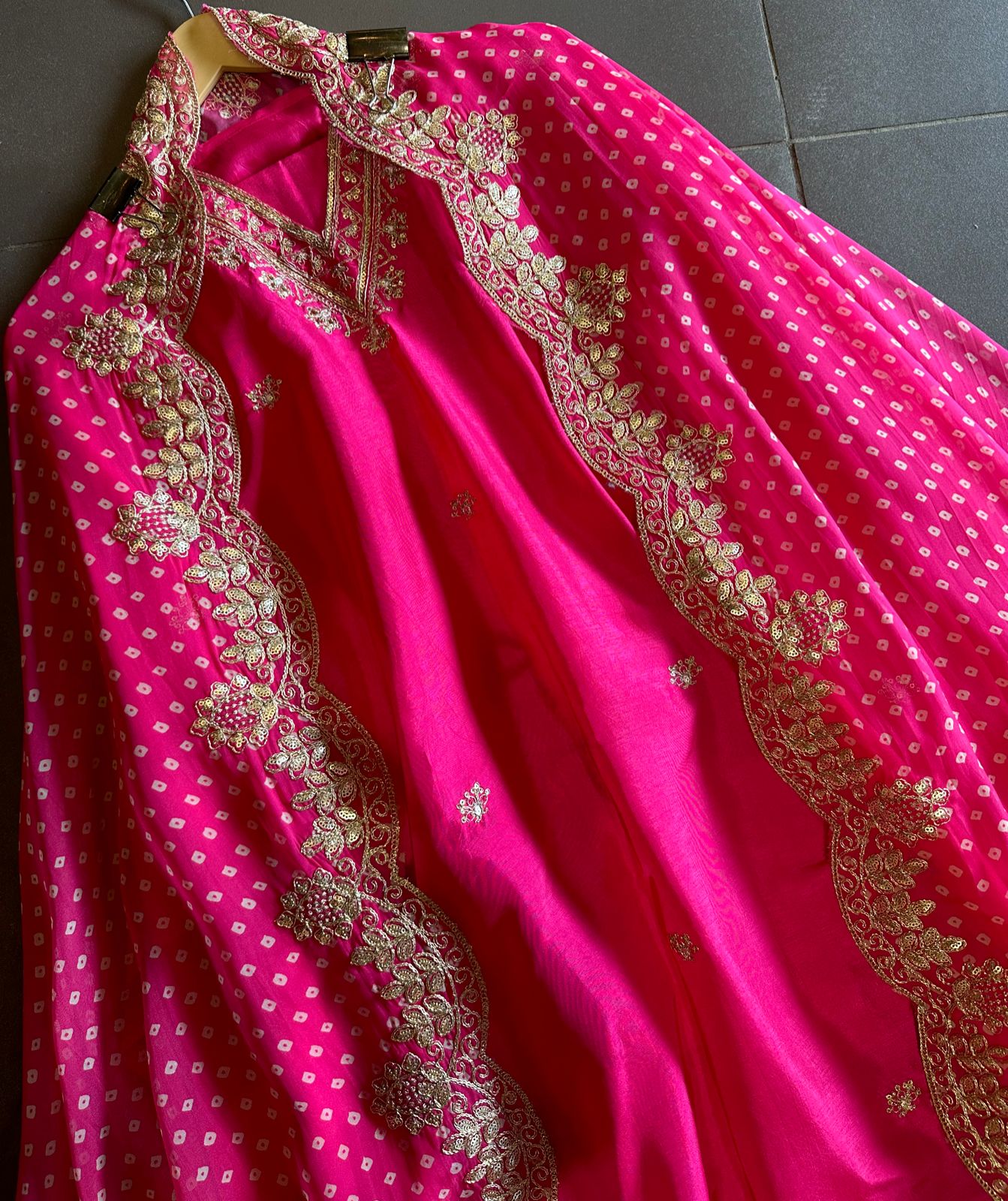 Pure russian silk unstitched shirt with beautiful designer pattern plus zari sequence embroidery