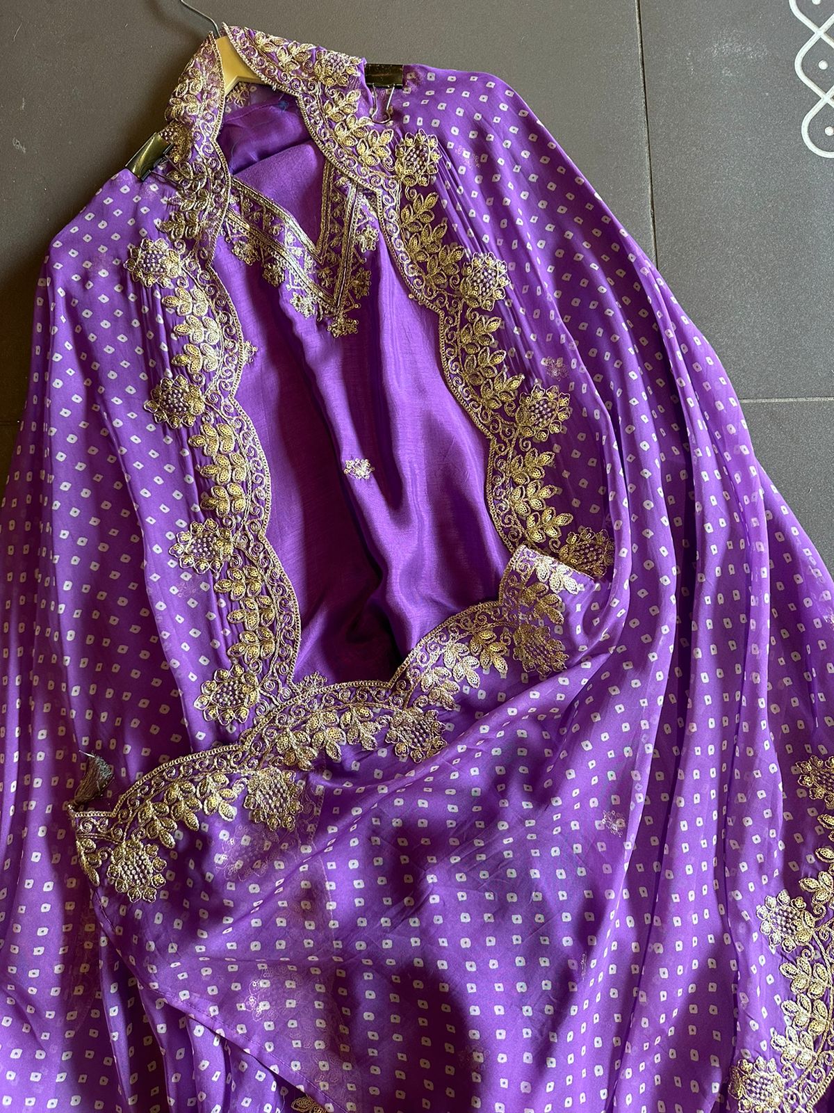 Pure russian silk unstitched shirt with beautiful designer
