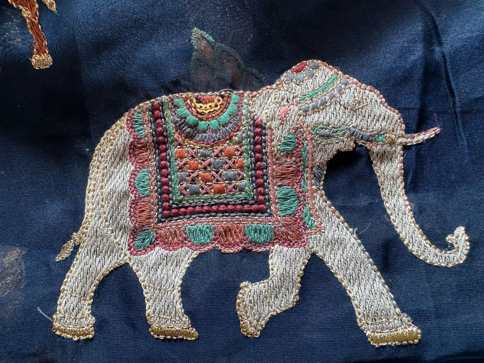 Pure Crepe silk shirt with complete swaroski highlights