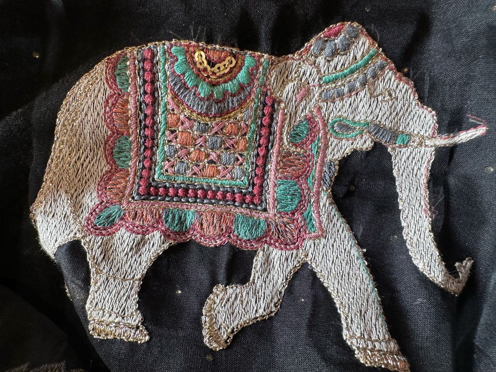 Pure Crepe silk shirt with complete swaroski highlights