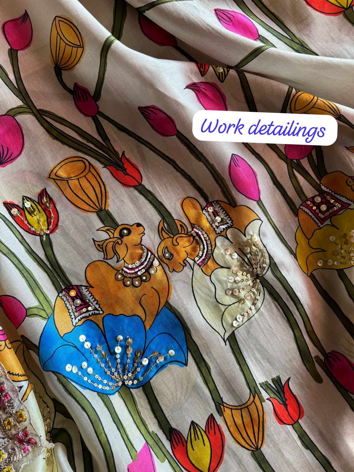 Pure digital printed shirt Very high quality printing with handwork highlights