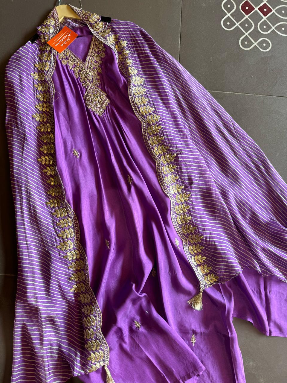 Pure russian silk unstitched shirt with beautiful designer