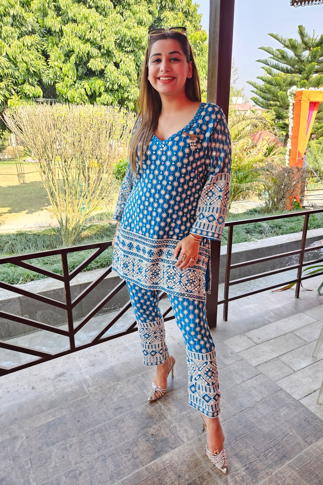 Pure Georgette Beautiful heavy partywear Coord set