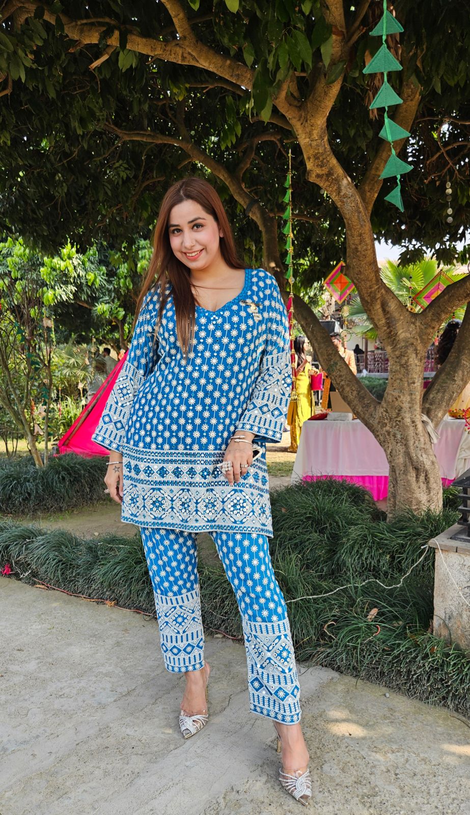 Pure Georgette Beautiful heavy partywear Coord set