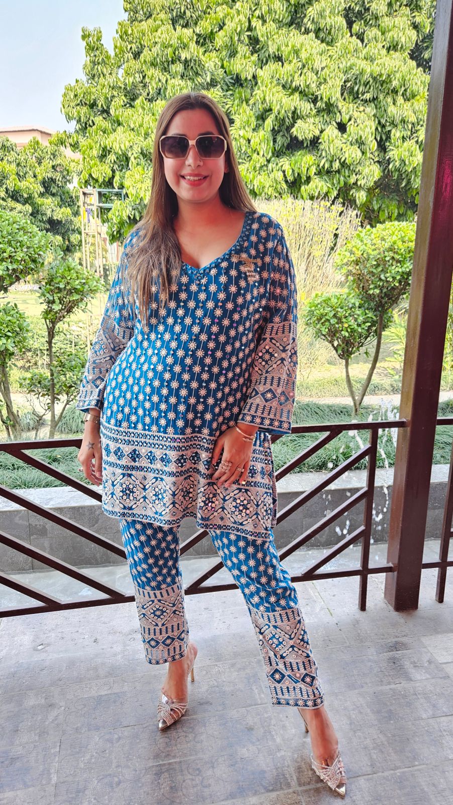 Pure Georgette Beautiful heavy partywear Coord set