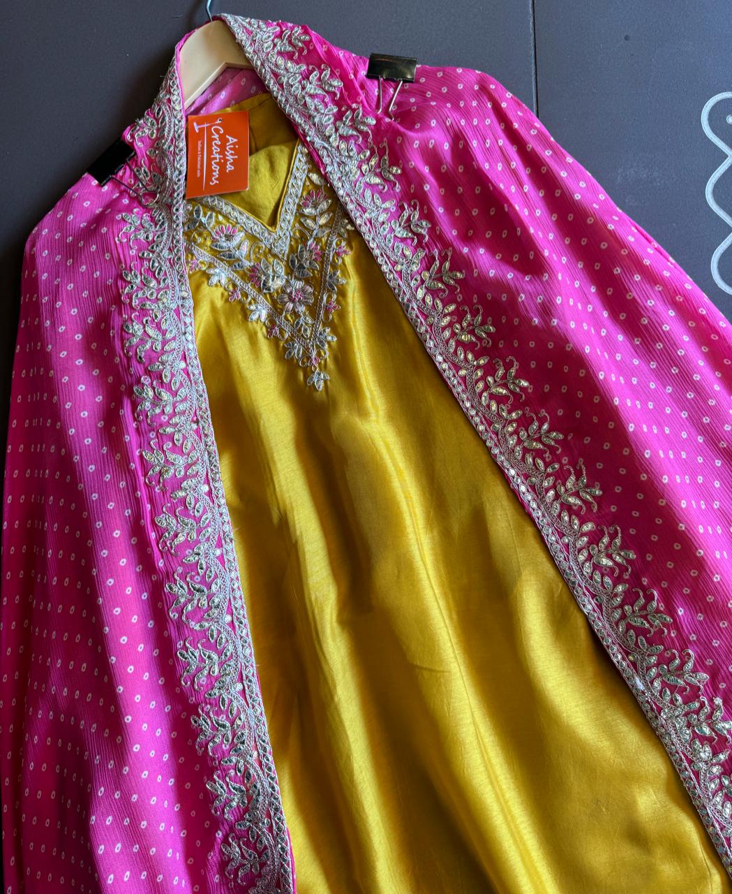 Pure silk shirt with Beautiful minimal Neckwork made with leather gotta