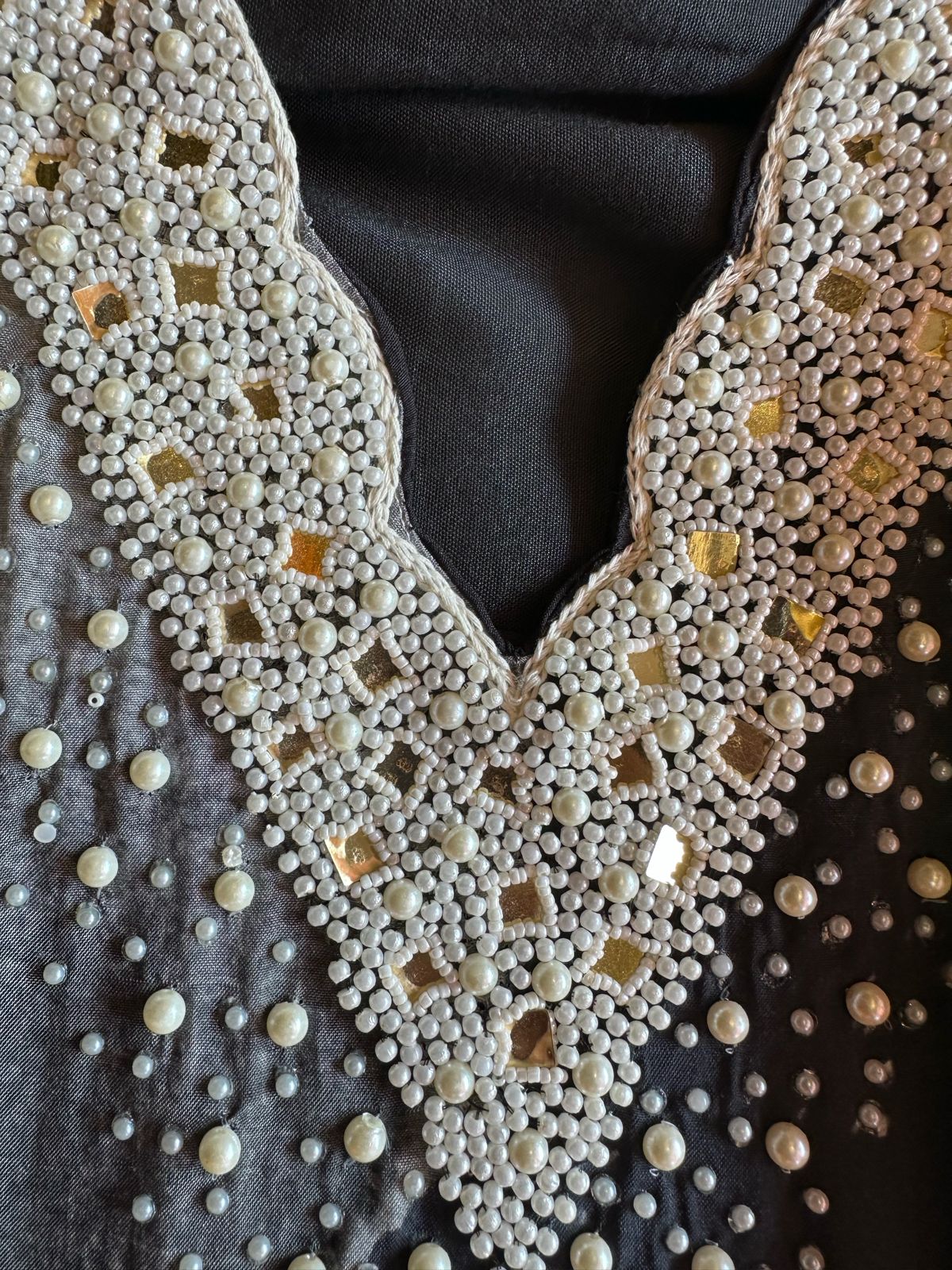 Pure soft muslin shirt with threadwork on the shirt