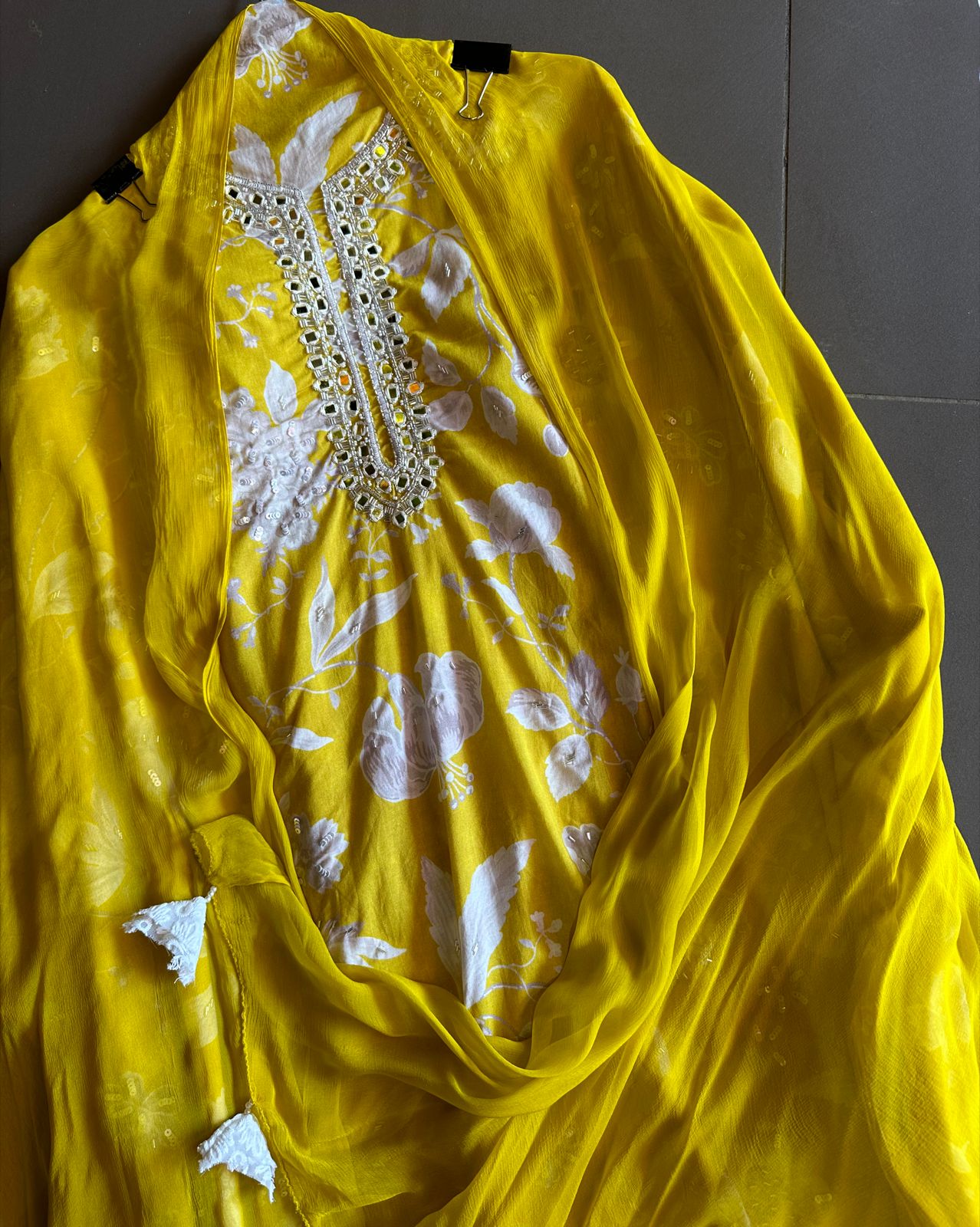 Pure cotton Shirt digital printed with very beautiful handwork highlights on the shirt