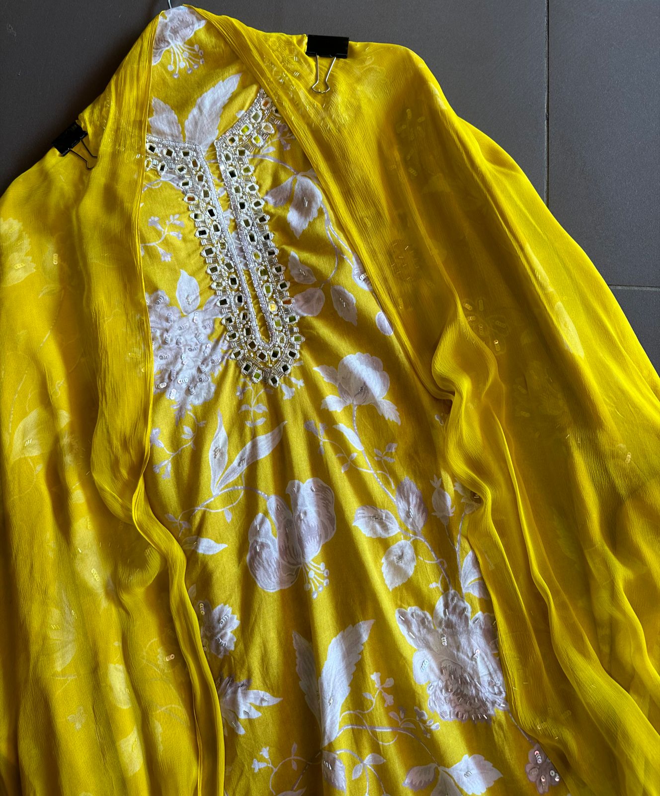 Pure cotton Shirt digital printed with very beautiful handwork highlights on the shirt