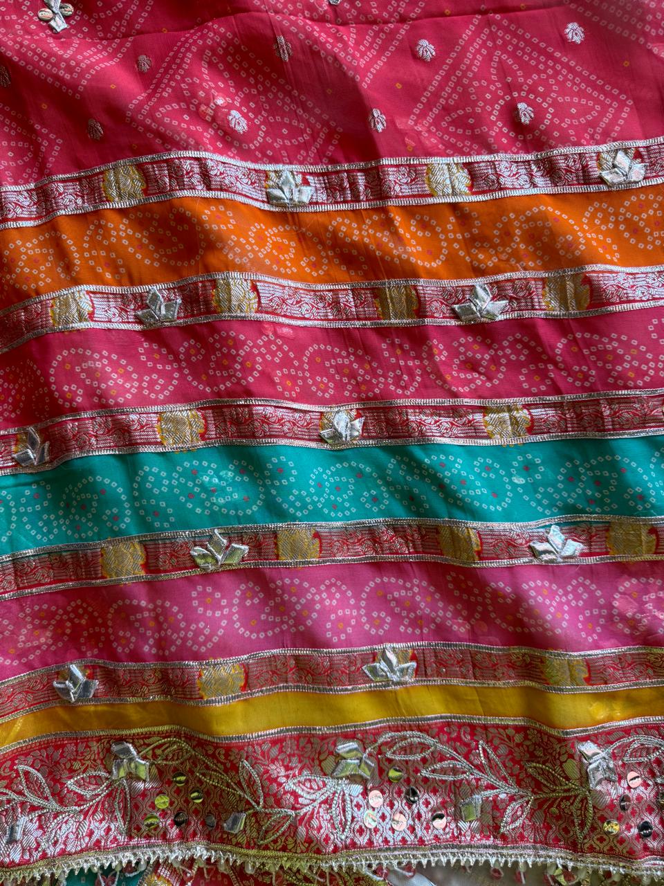 Soft and shimmery organza shirt with banarai weaving