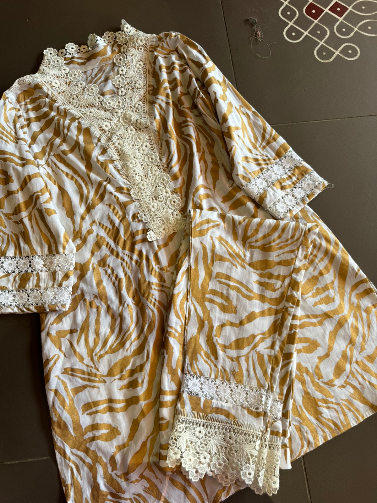 Pure soft cotton high quality foil printing done on the shirt