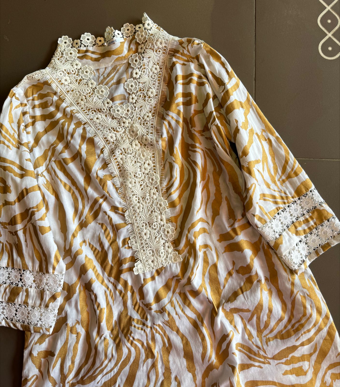 Pure soft cotton high quality foil printing done on the shirt