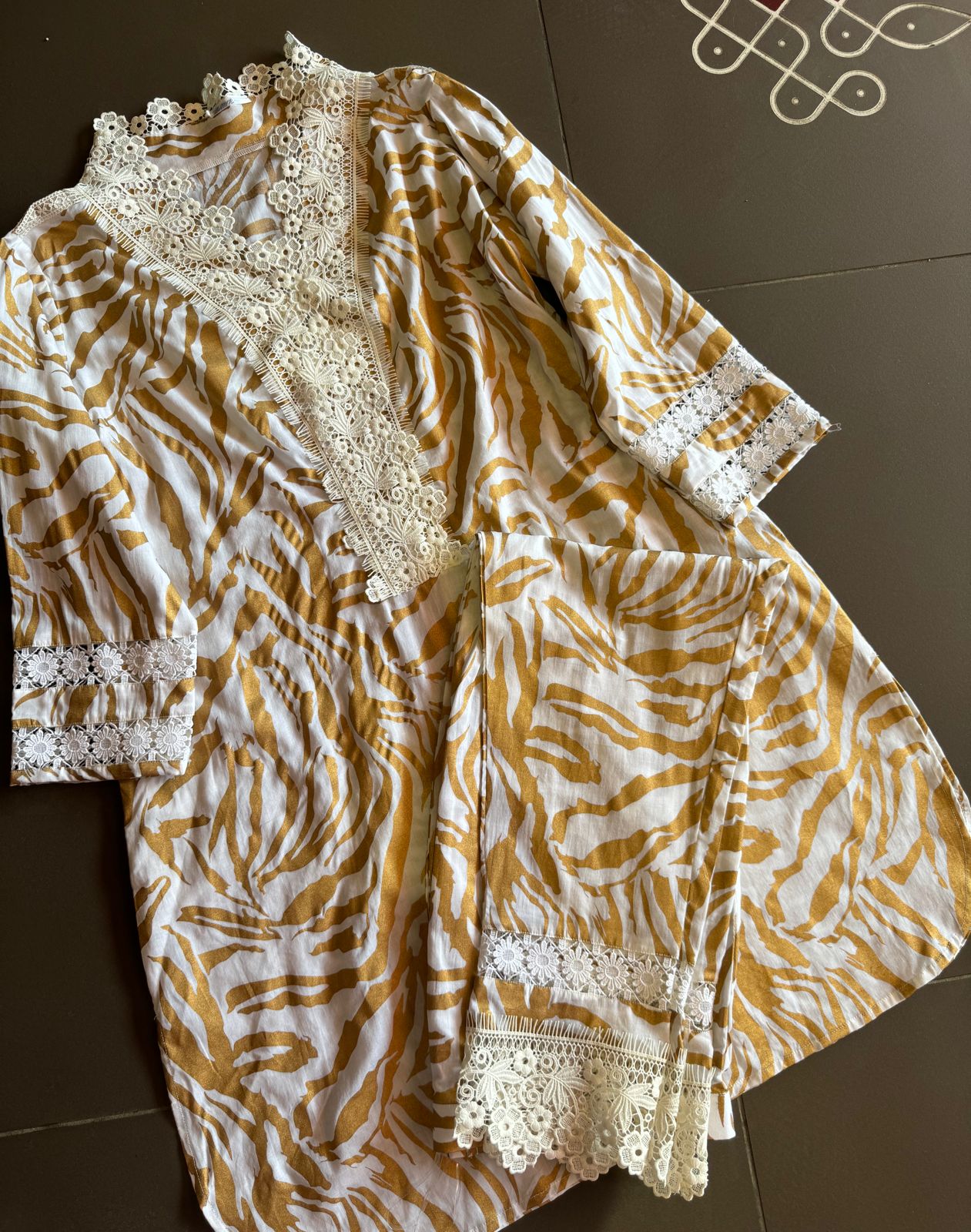 Pure soft cotton high quality foil printing done on the shirt