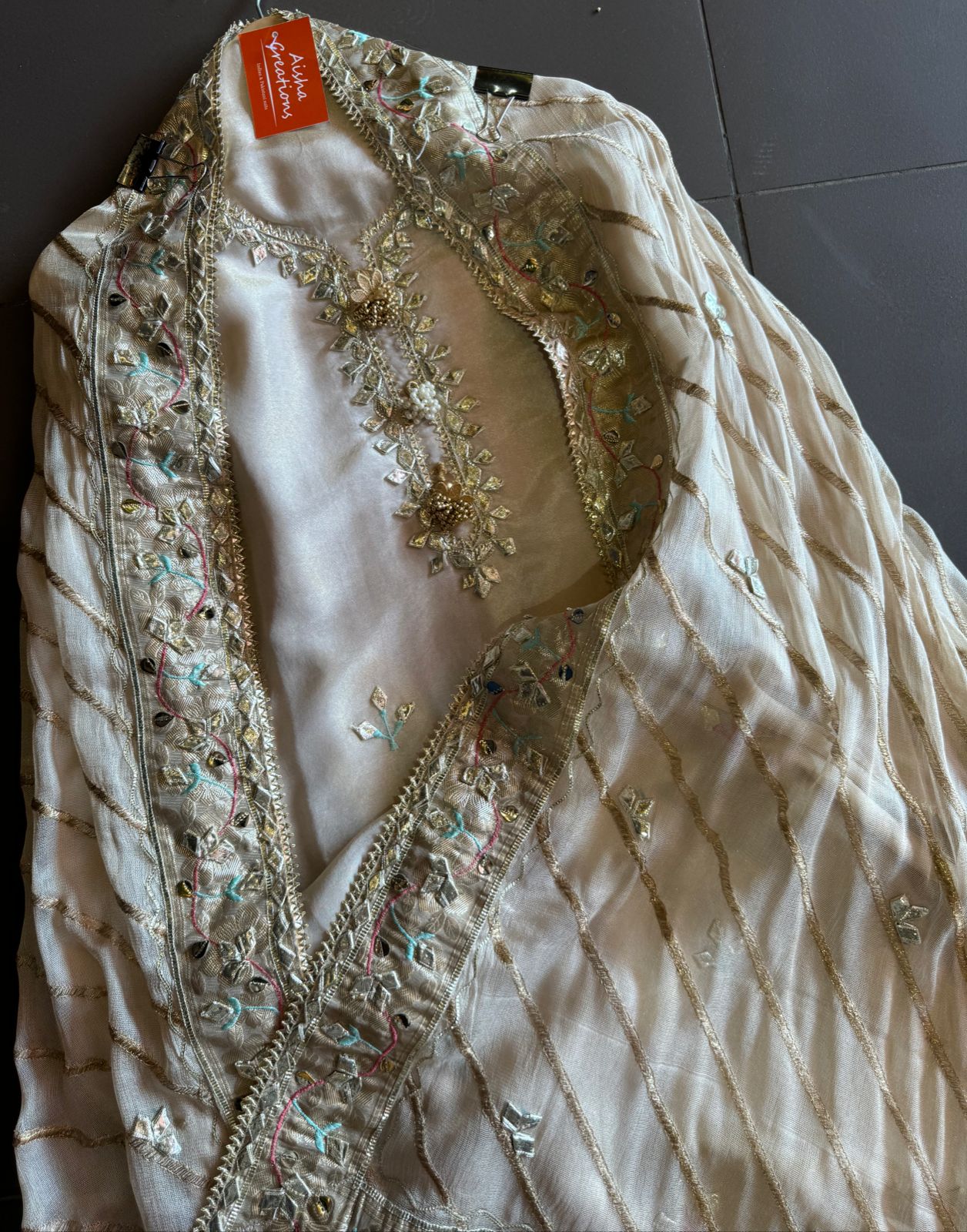 Very Beautiful summerish ivory colour tissue shirt