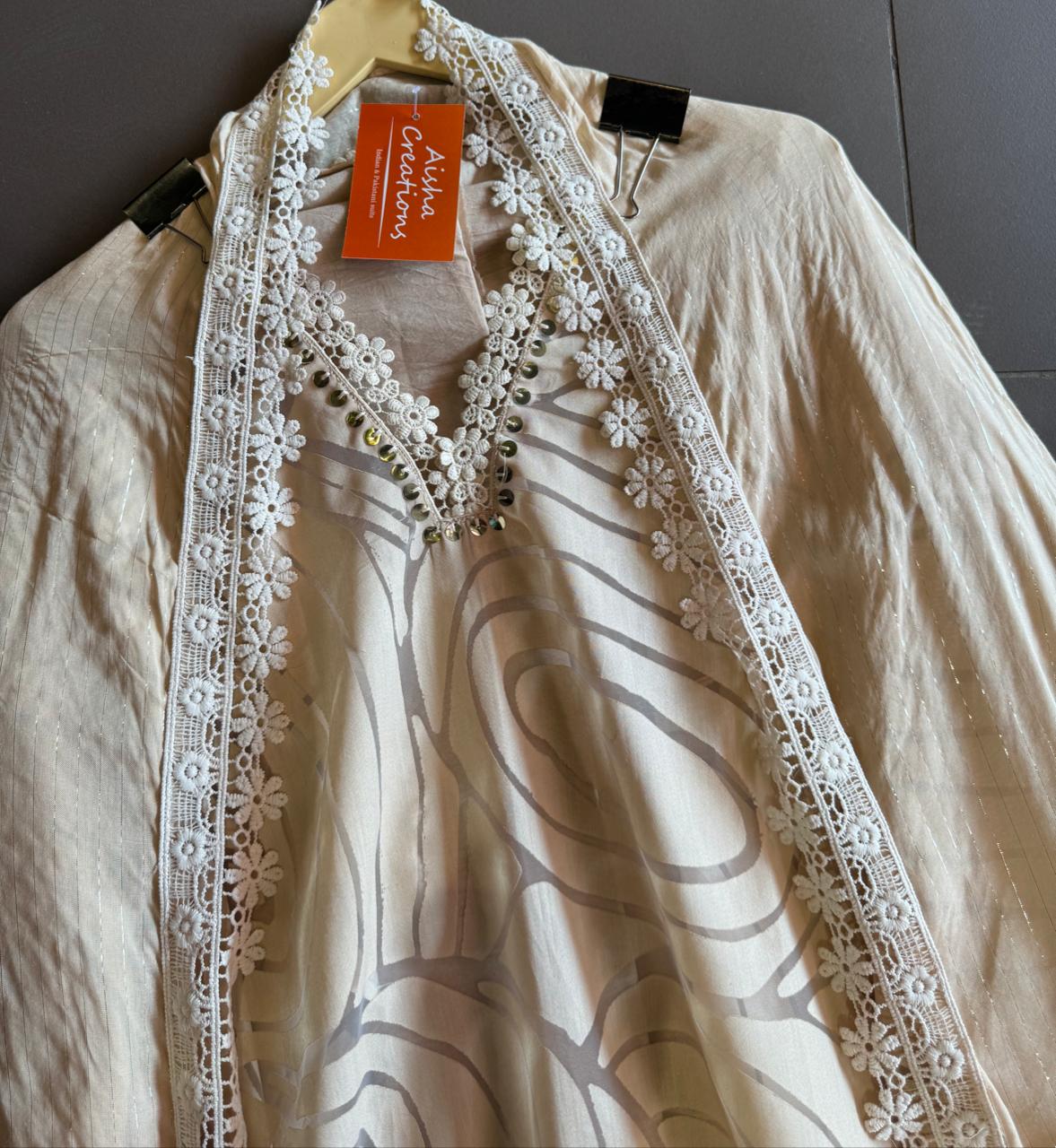 Imported cotton brasso Suits very smart and New in trend.  Full size suits