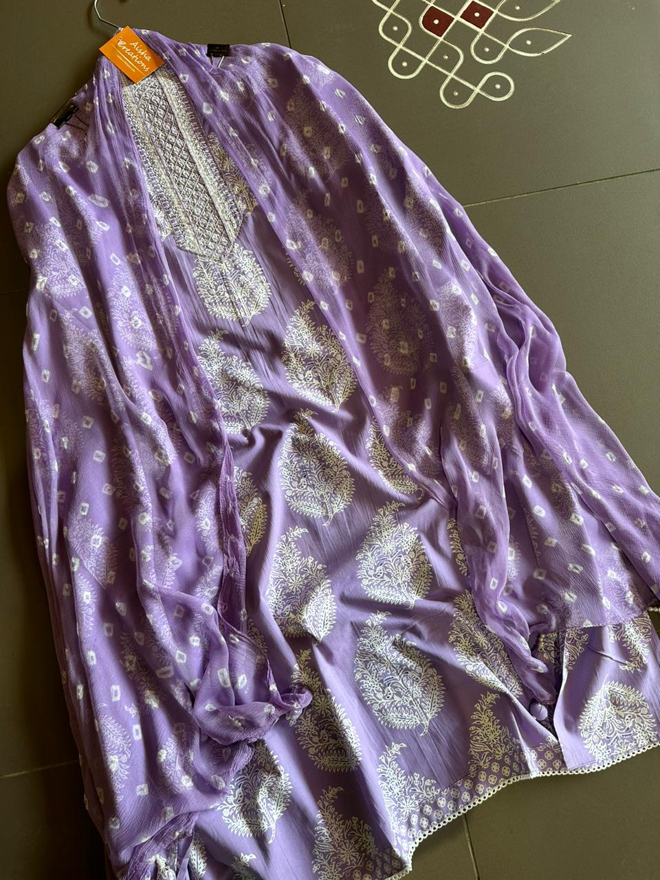 Pure cotton block printed suits