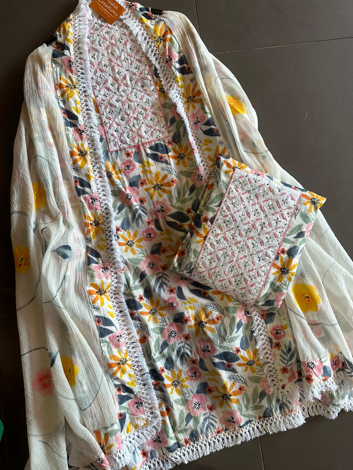 Pure cotton printed shirt , With very summer and flowery printed