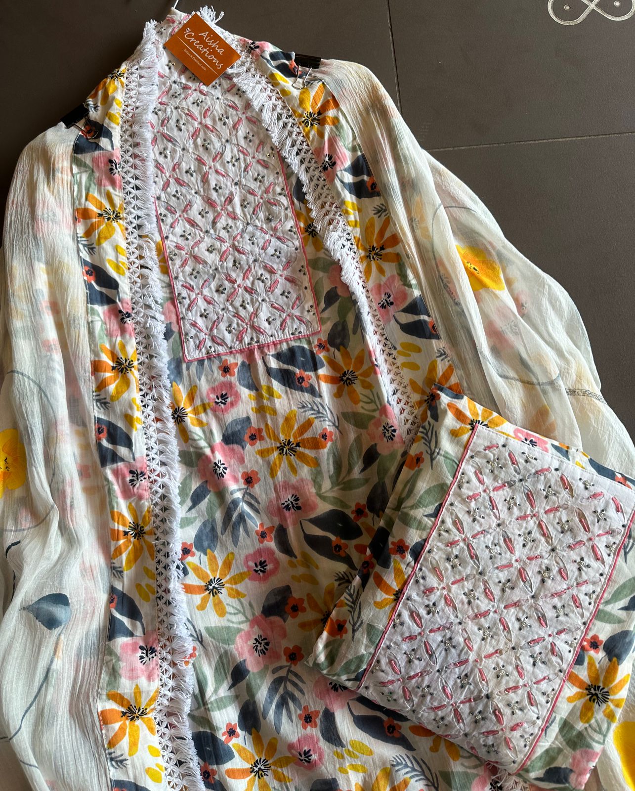Pure cotton printed shirt , With very summer and flowery printed