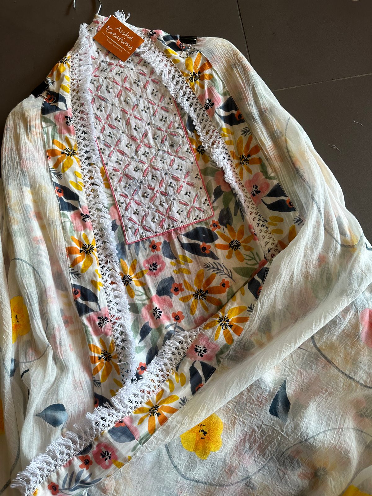 Pure cotton printed shirt , With very summer and flowery printed