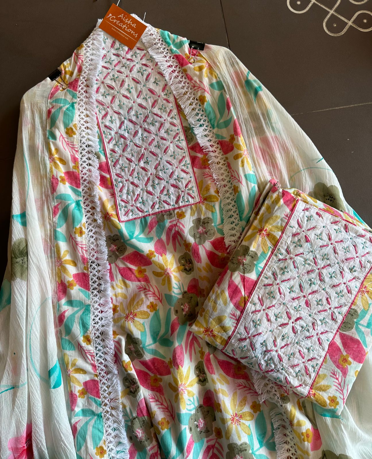 Pure cotton printed shirt , With very summer and flowery printed