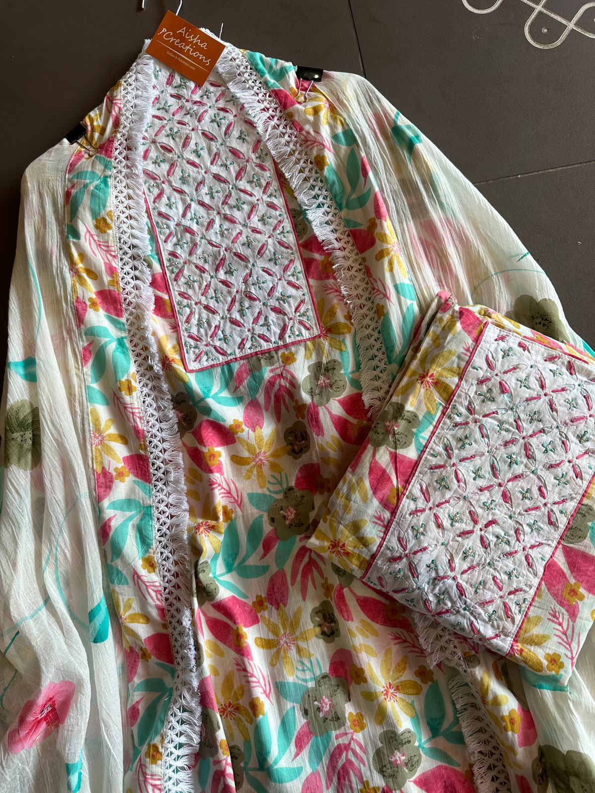 Pure cotton printed shirt , With very summer and flowery printed