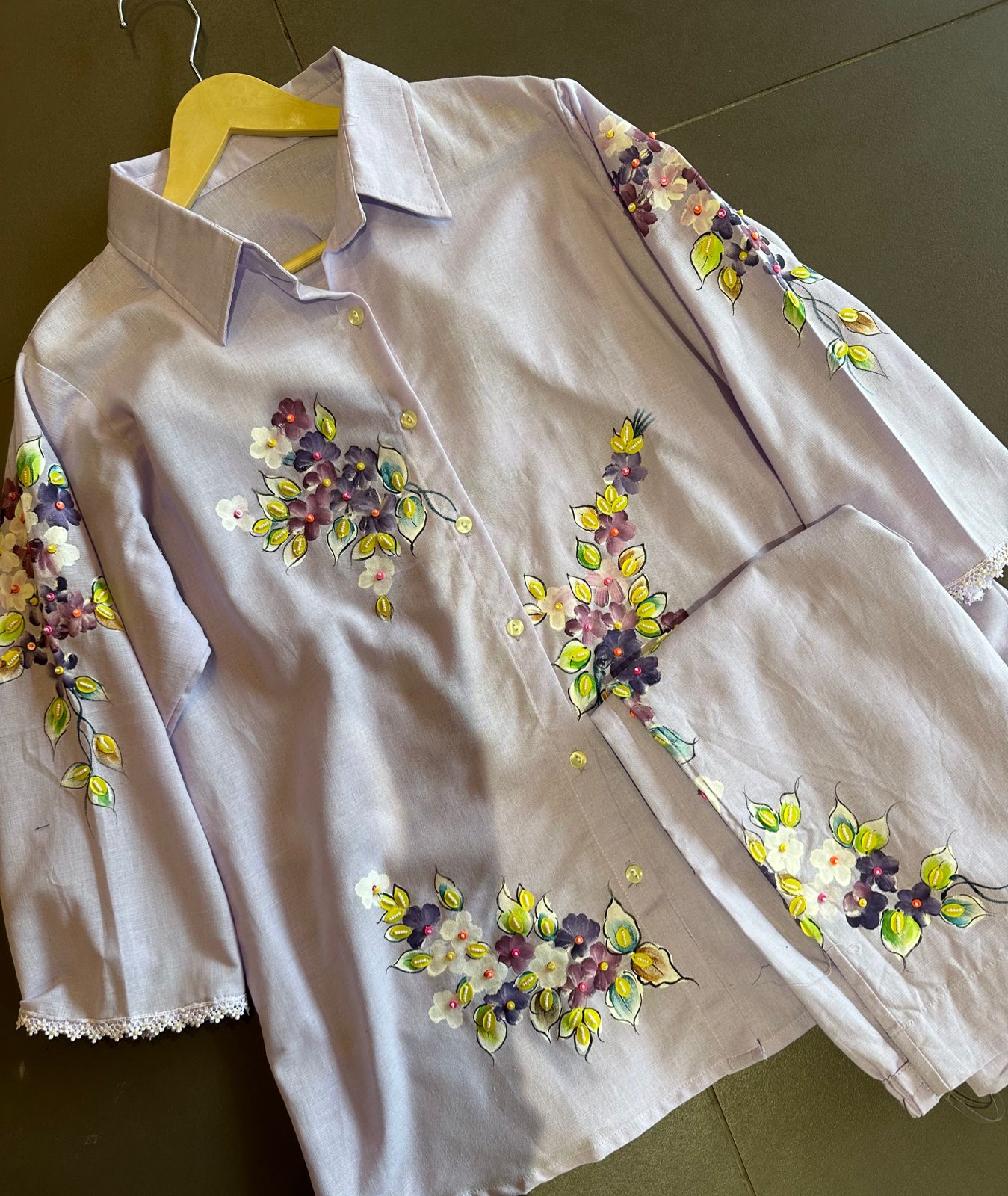 Pure linen cotton COORD stitched