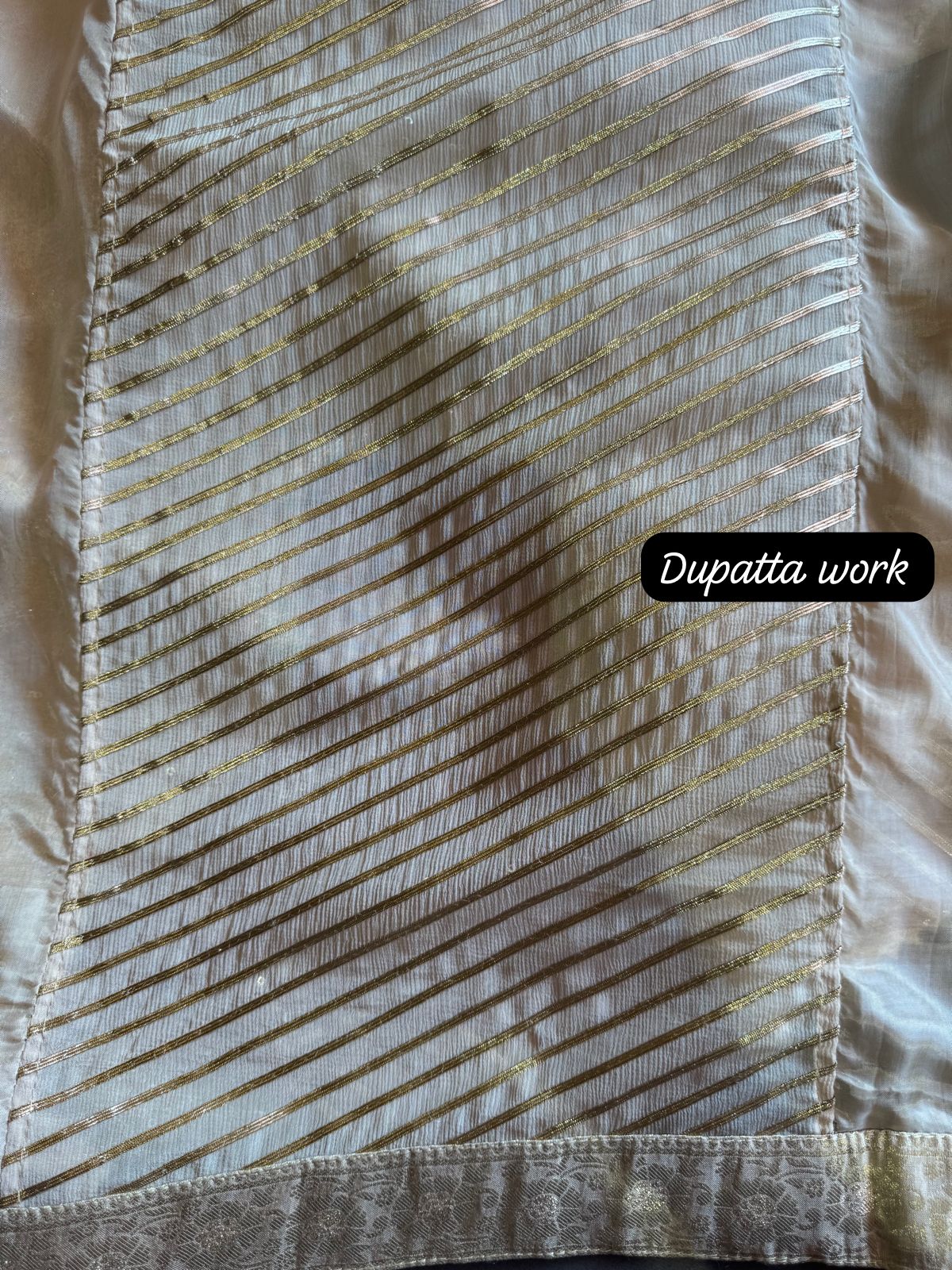 Soft and pure Georgette lakhnavi embroidered shirt with sequence and zari work