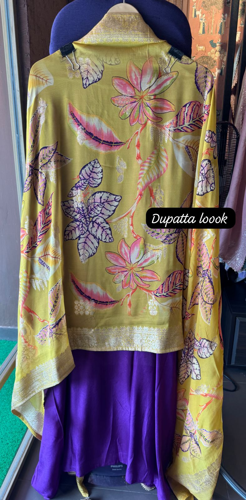 Pure silk Unstitched shirt with very beautiful neckline