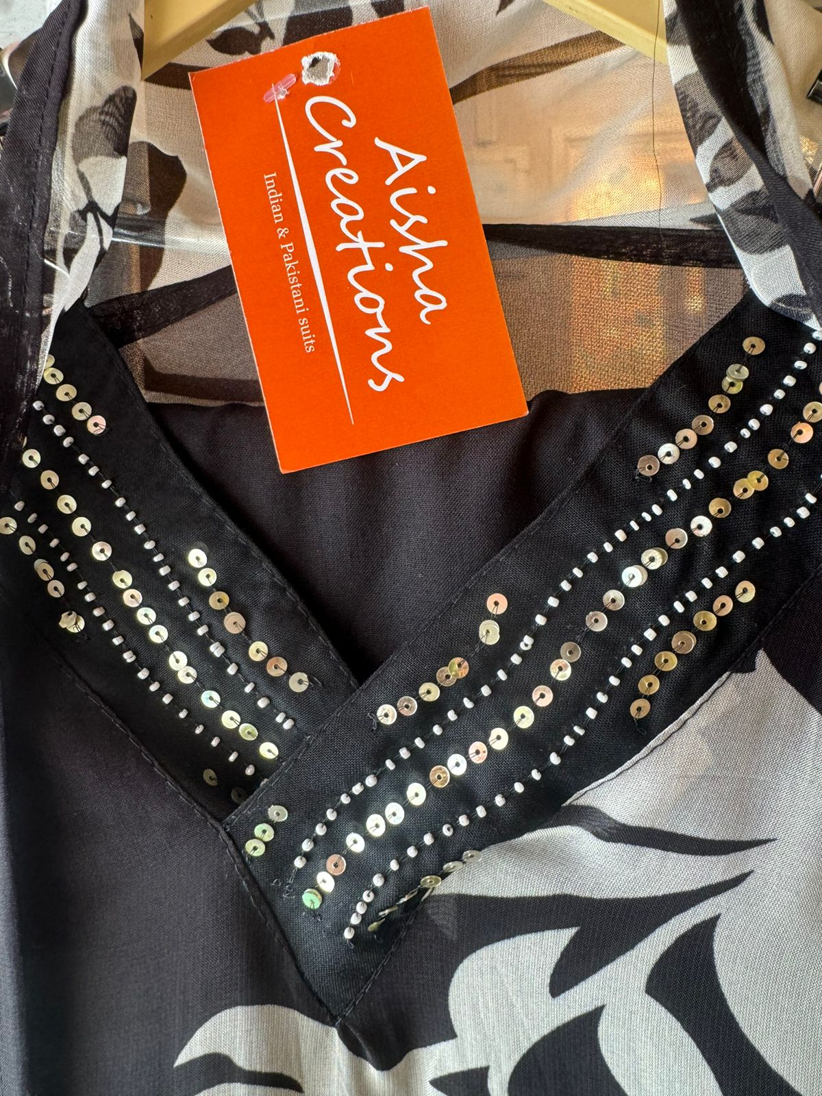 Soft digital printed organza shirt very soft organza with V neck design