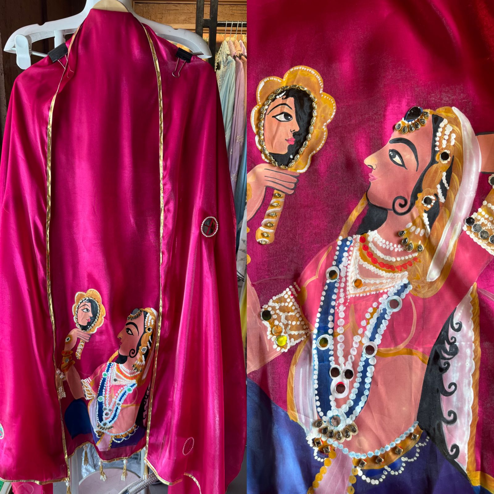 Soft Glass tissue Shirt with very gorgeous Maharani Meenakumari