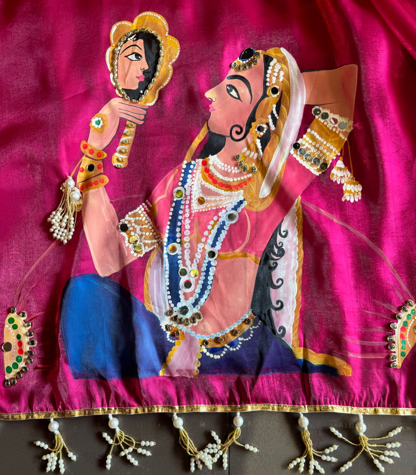 Soft Glass tissue Shirt with very gorgeous Maharani Meenakumari