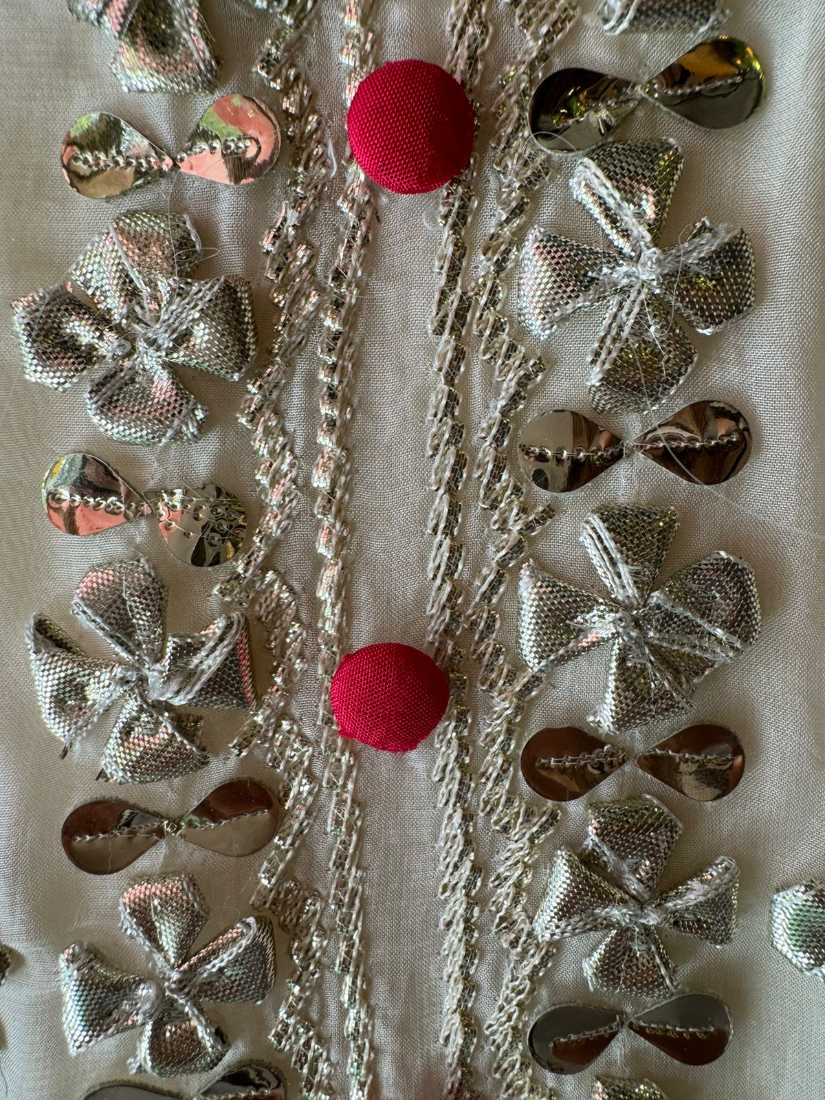 Soft organza unstitched Shirt with original gotta Phool work done on the full shirt front