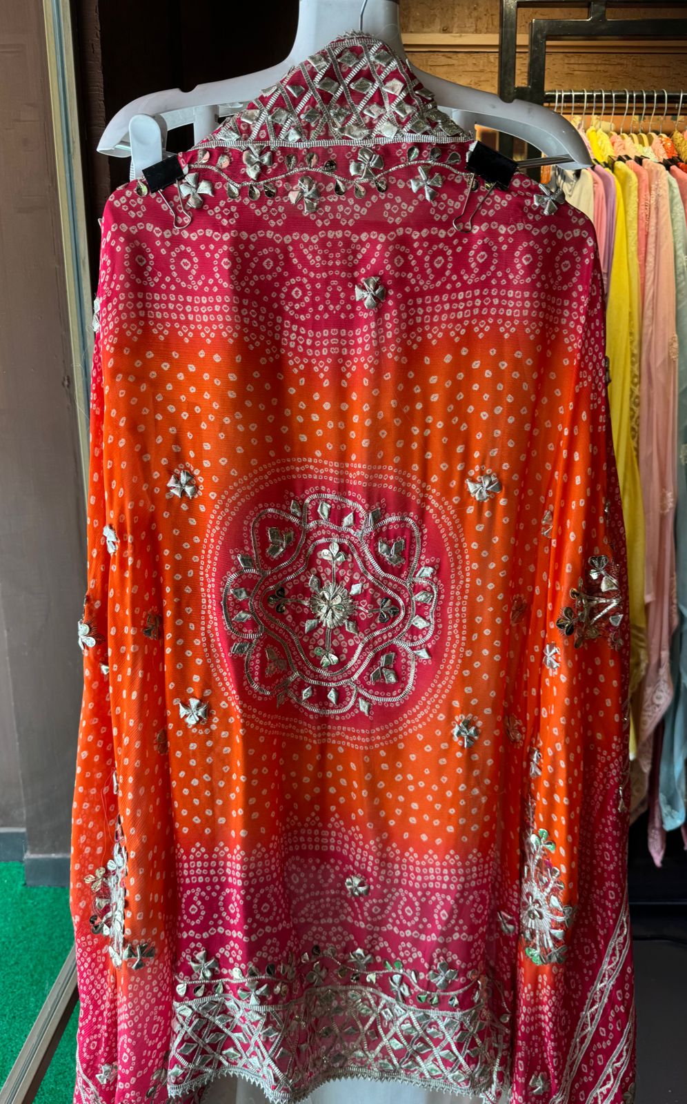 Soft organza unstitched Shirt with original gotta Phool work done on the full shirt front