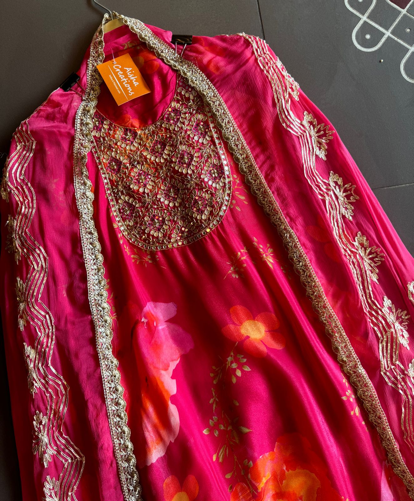 Pure chinon digital floral printed shirt very lightweight shirt with very bright and vibrant print