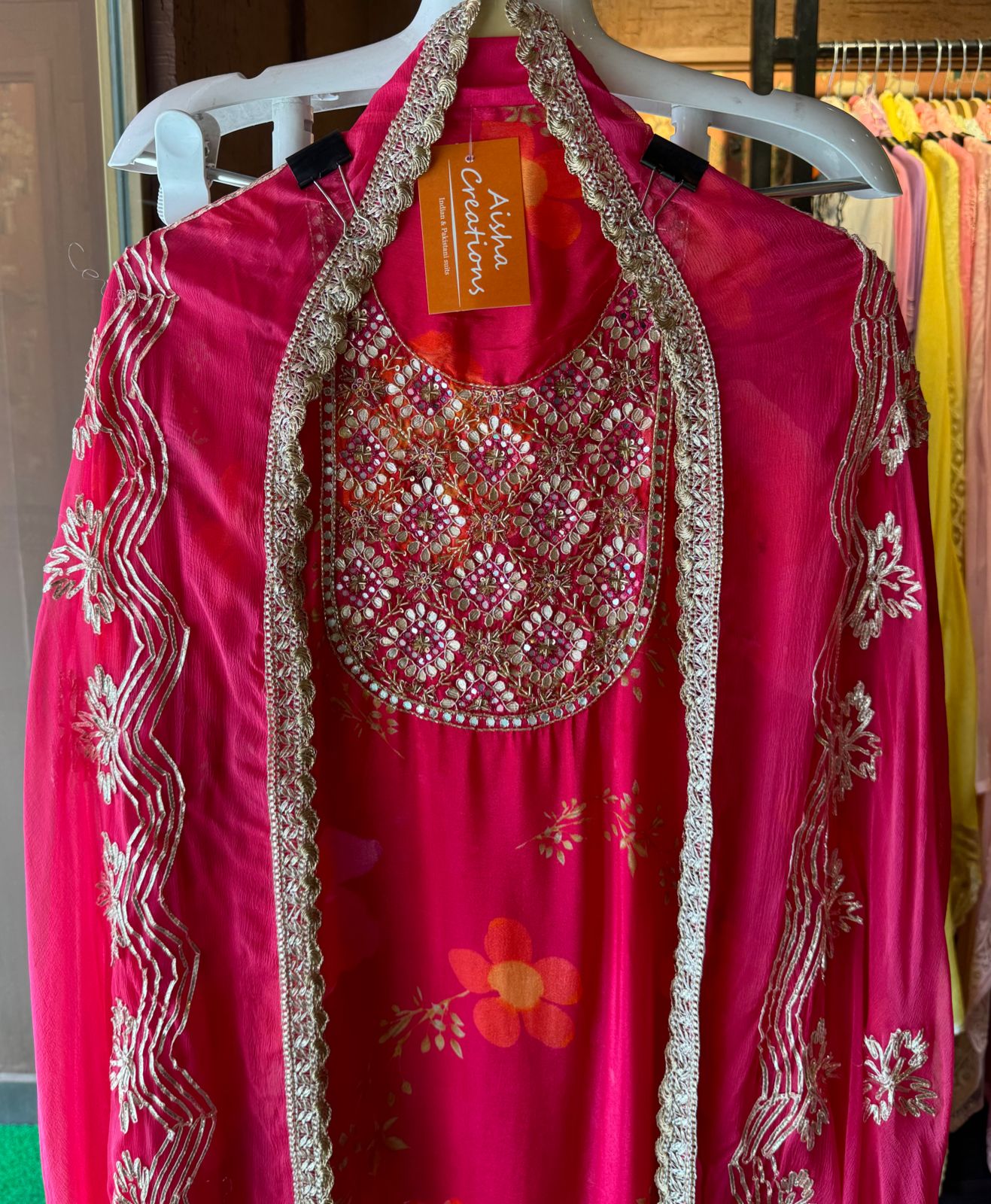 Pure chinon digital floral printed shirt very lightweight shirt with very bright and vibrant print