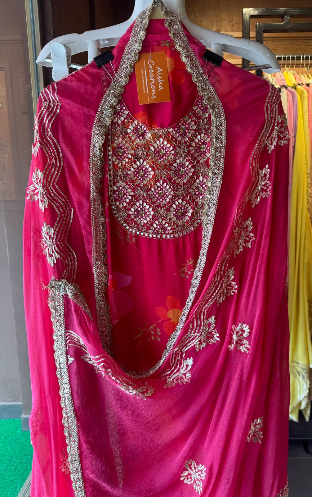 Pure chinon digital floral printed shirt very lightweight shirt with very bright and vibrant print