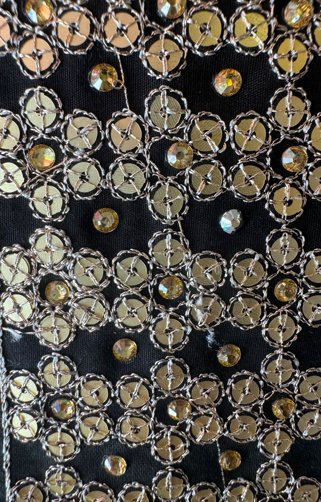 Pure Georgette unstitched Shirt with beautiful sequence work neck patti