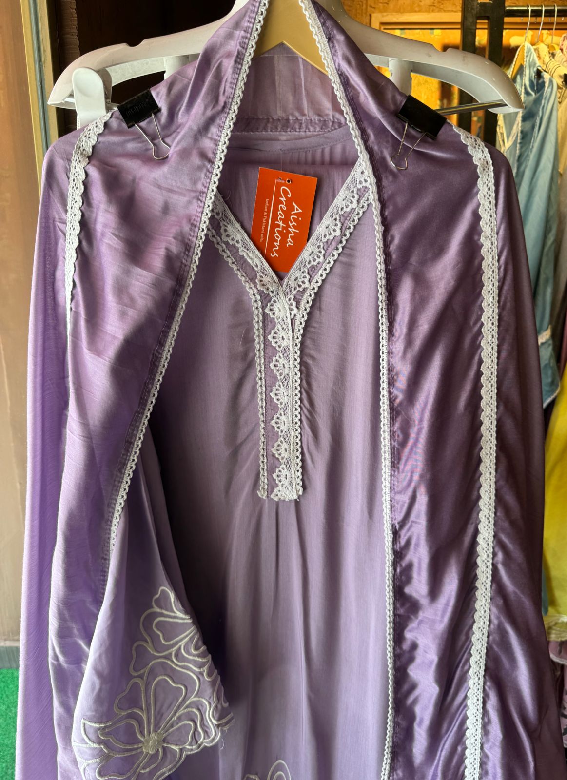 Pure muslin digital printed shirt unstitched with beautiful handwork highlights with gotta