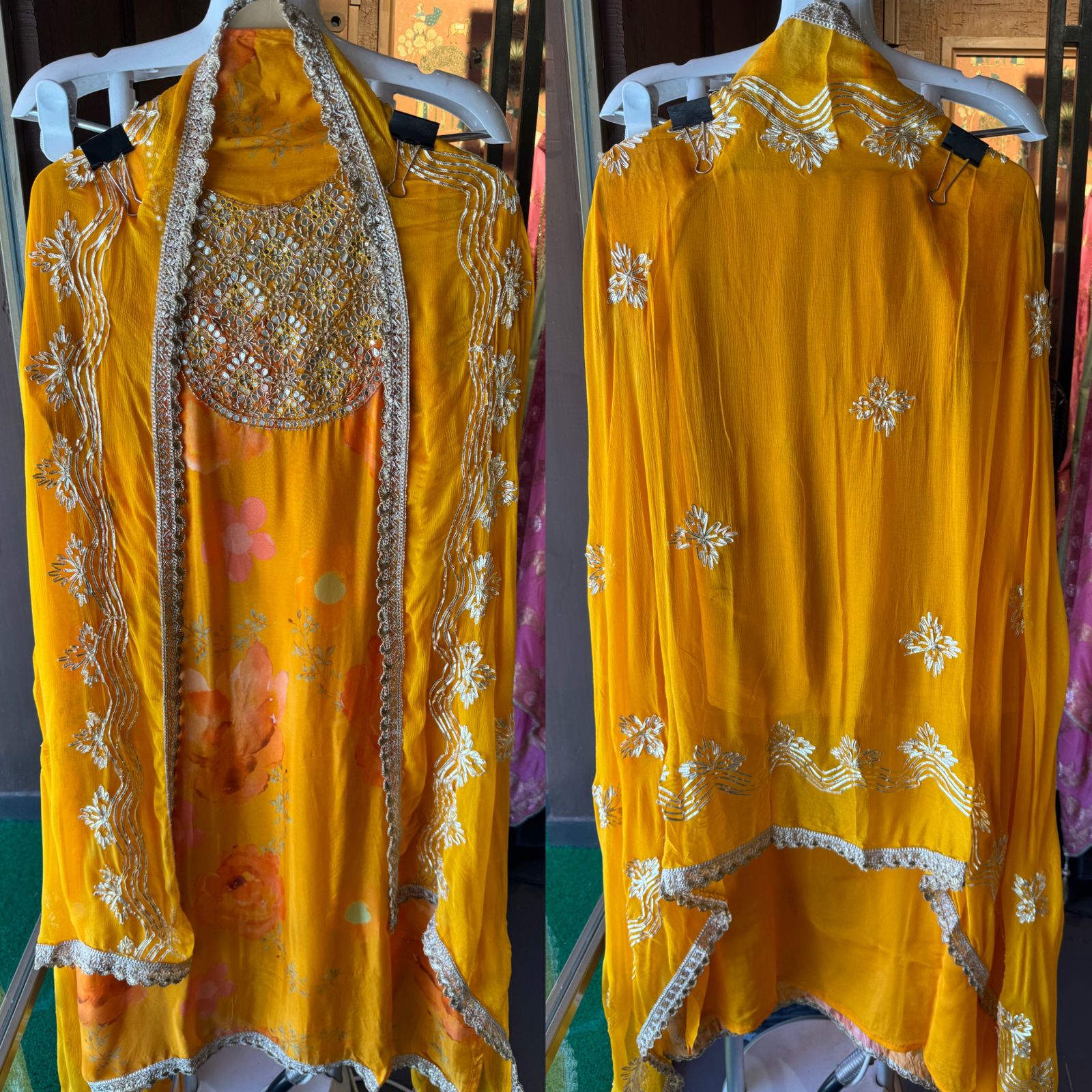 Pure chinon digital floral printed shirt very lightweight